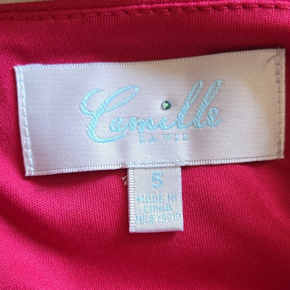 Camille La Vie Vibrant Pink Backless Dress - Picture 4 of 9